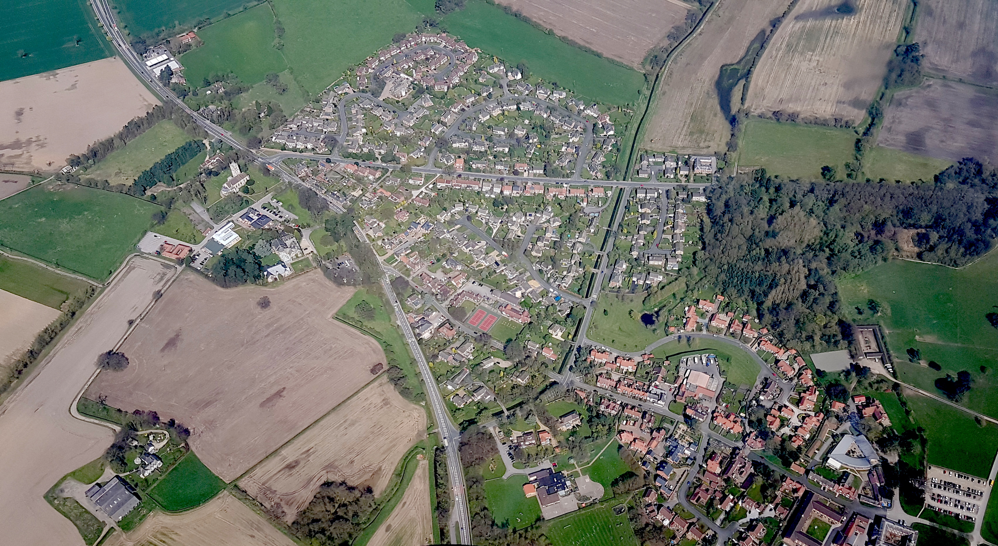 Aerial photograph of Escrick